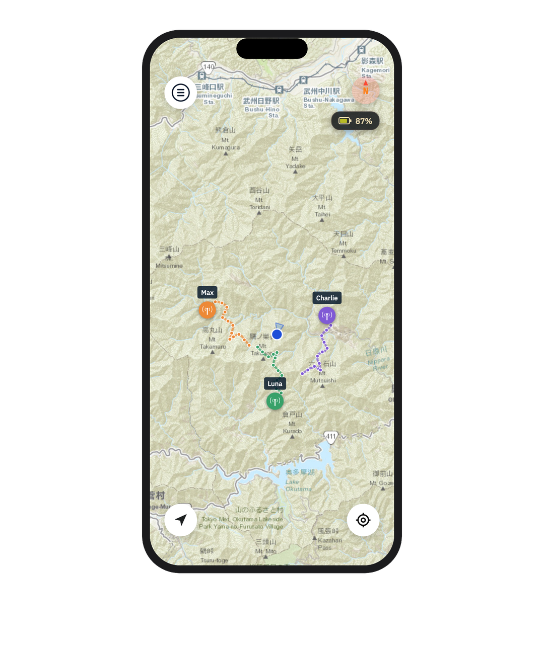 Loko GPS Tracker App - Real-Time Map View