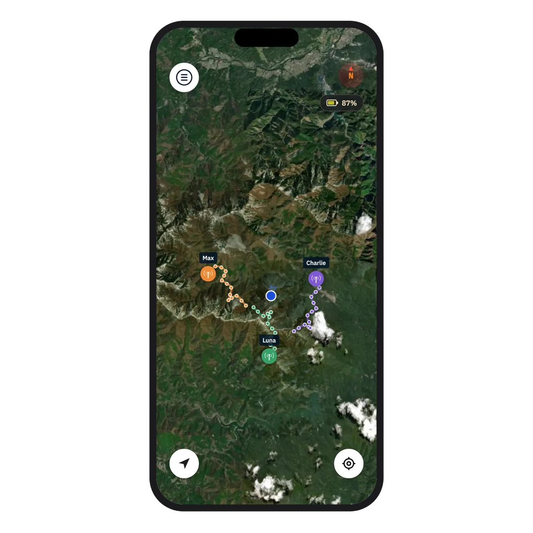 Loko app satellite map view